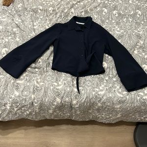 Zara Bell Sleeve Crop Blouse